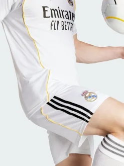adidas White Real Madrid 25/26 Home Shorts