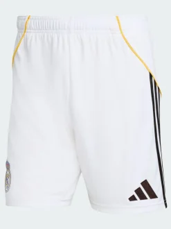 adidas White Real Madrid 25/26 Home Shorts