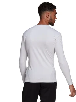 adidas White Teamwear Base Layer Long Sleeve Top