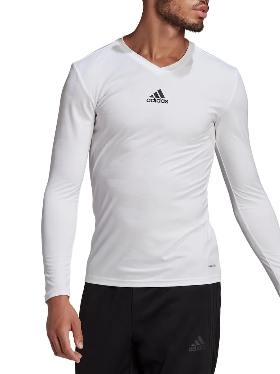 adidas White Teamwear Base Layer Long Sleeve Top