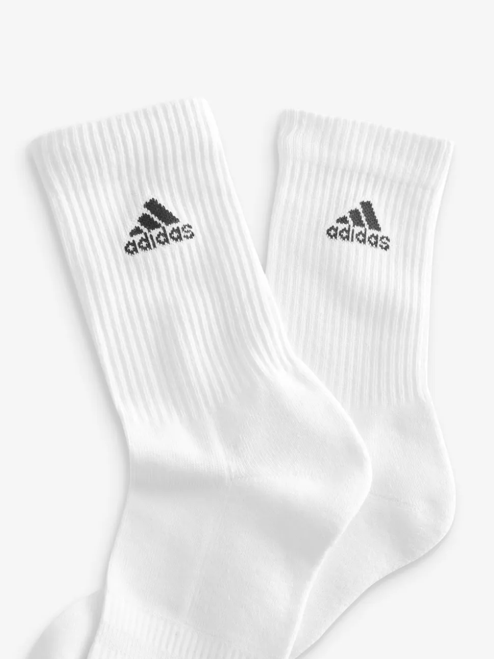 adidas White/Black Cushioned Crew Socks 6 Pack