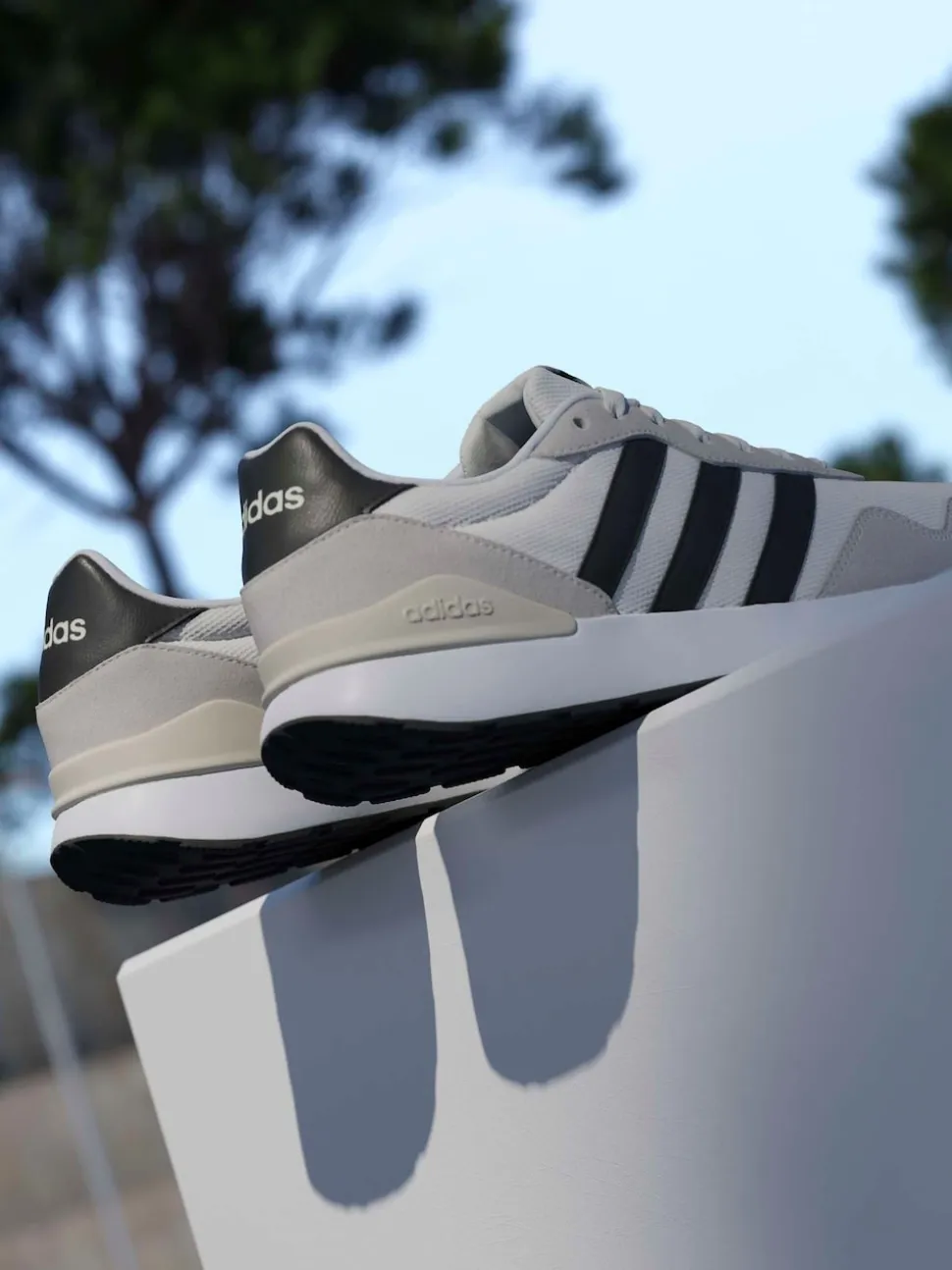 adidas White/Black Run 60s 4.0 Trainers