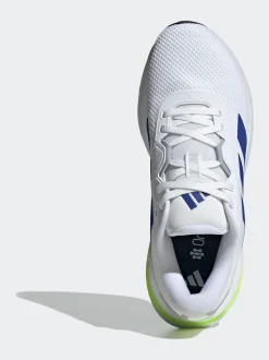 adidas White/Blue Galaxy 7 Running Trainers