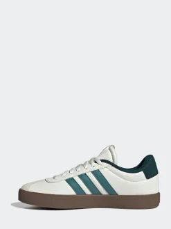 adidas White/Green VL Court Trainers
