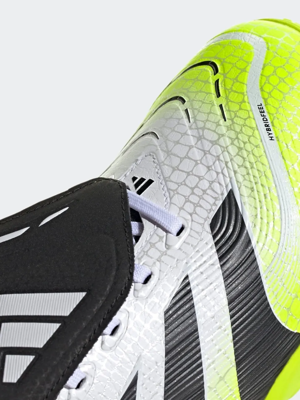 adidas White/Lemon Adult Predator League Fold-Over Tongue Turf Boots