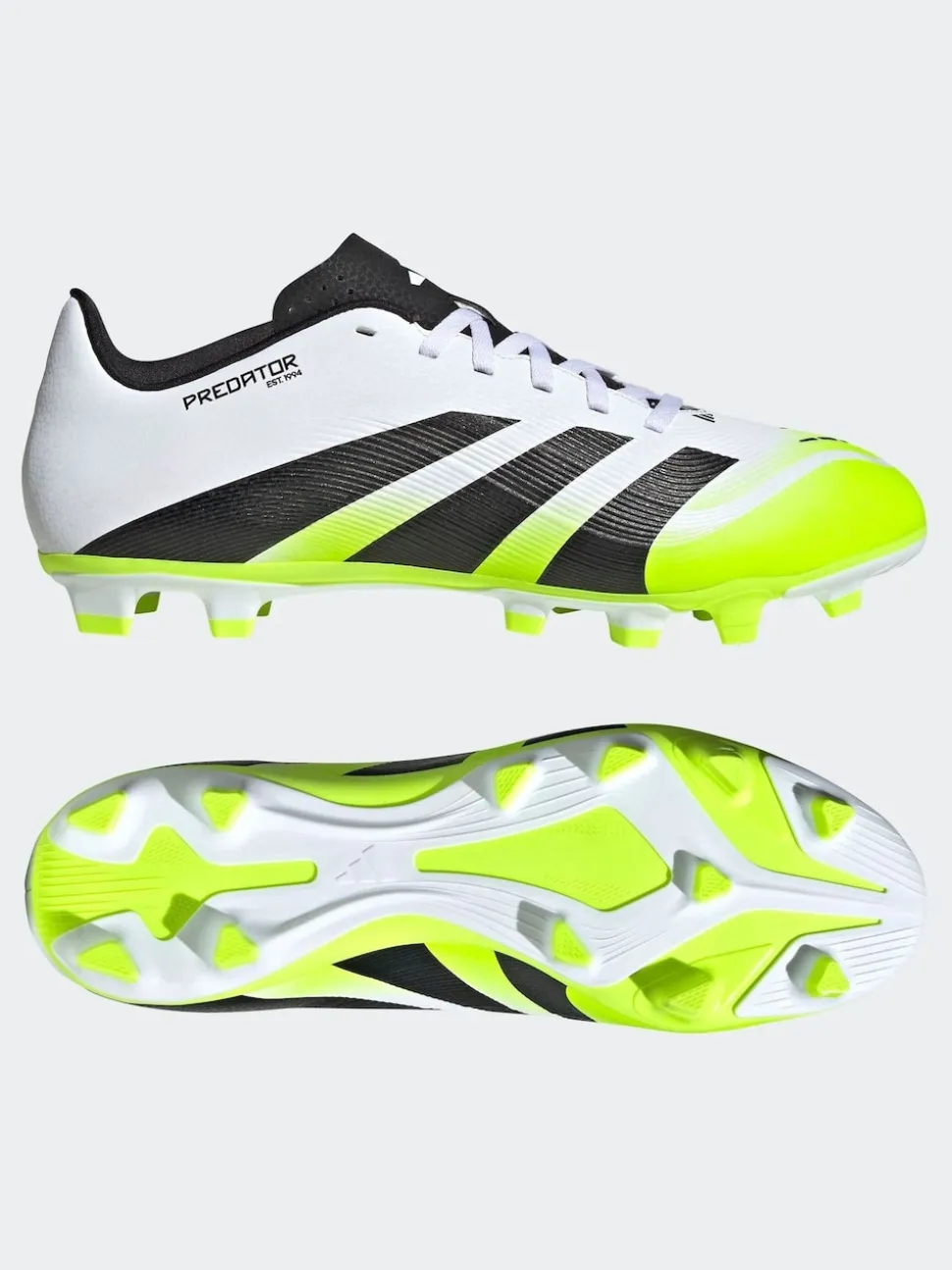 adidas White/Lemon Adult Predator Club Firm/Multi Ground Boots