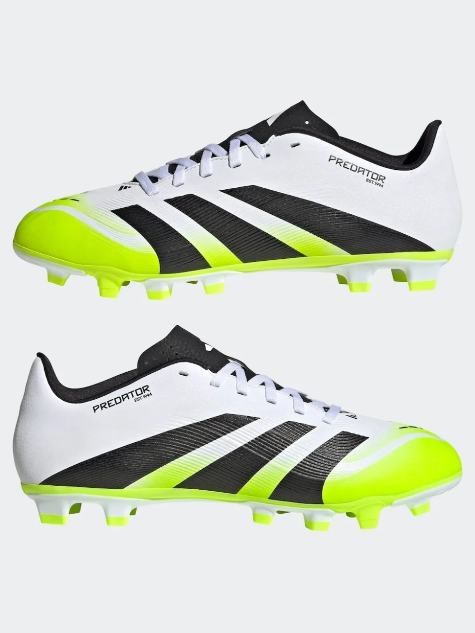adidas White/Lemon Adult Predator Club Firm/Multi Ground Boots