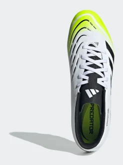 adidas White/Lemon Adult Predator Club Firm/Multi Ground Boots