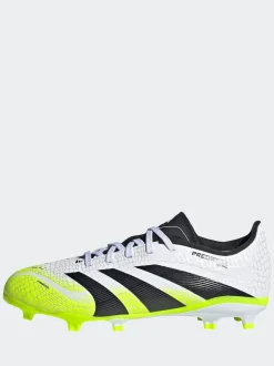 adidas White/Lemon Kids Predator League Firm/Multi Ground Boots