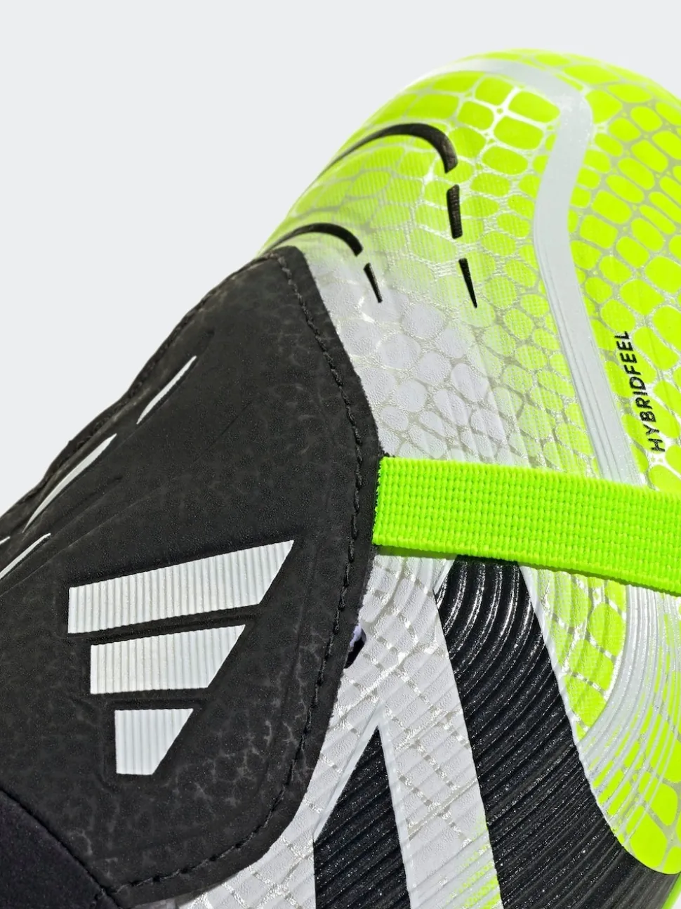 adidas White/Lemon Kids Predator League Fold-Over Tongue Firm/Multi Ground Boots