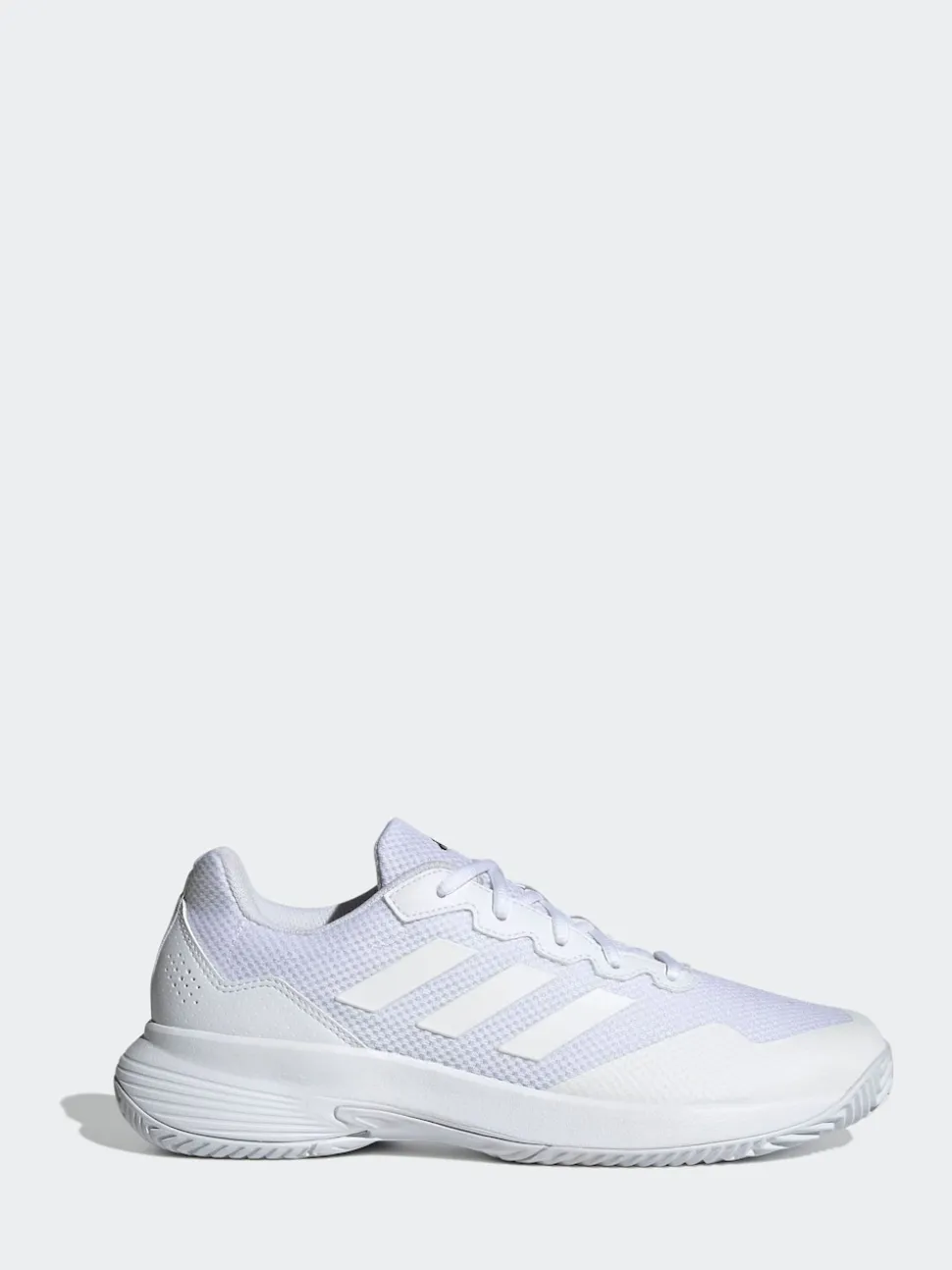 adidas White/Silver Gamecourt Tennis Trainers