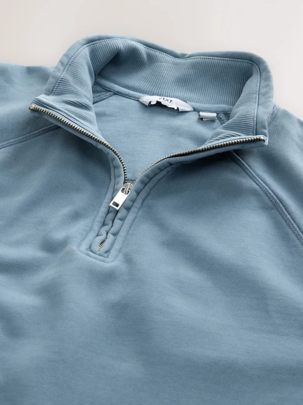 Airforce Blue Heavyweight Washed Quarter Zip Sweatshirt