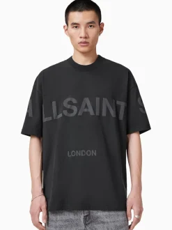 AllSaints Black Biggy Short Sleeve Crew T-Shirt