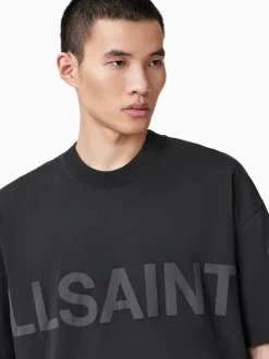 AllSaints Black Biggy Short Sleeve Crew T-Shirt