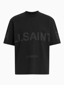 AllSaints Black Biggy Short Sleeve Crew T-Shirt