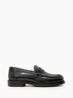 AllSaints Black Bloom 100% Leather Loafer