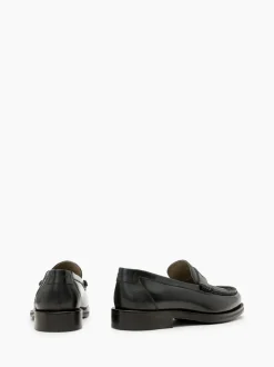 AllSaints Black Bloom 100% Leather Loafer