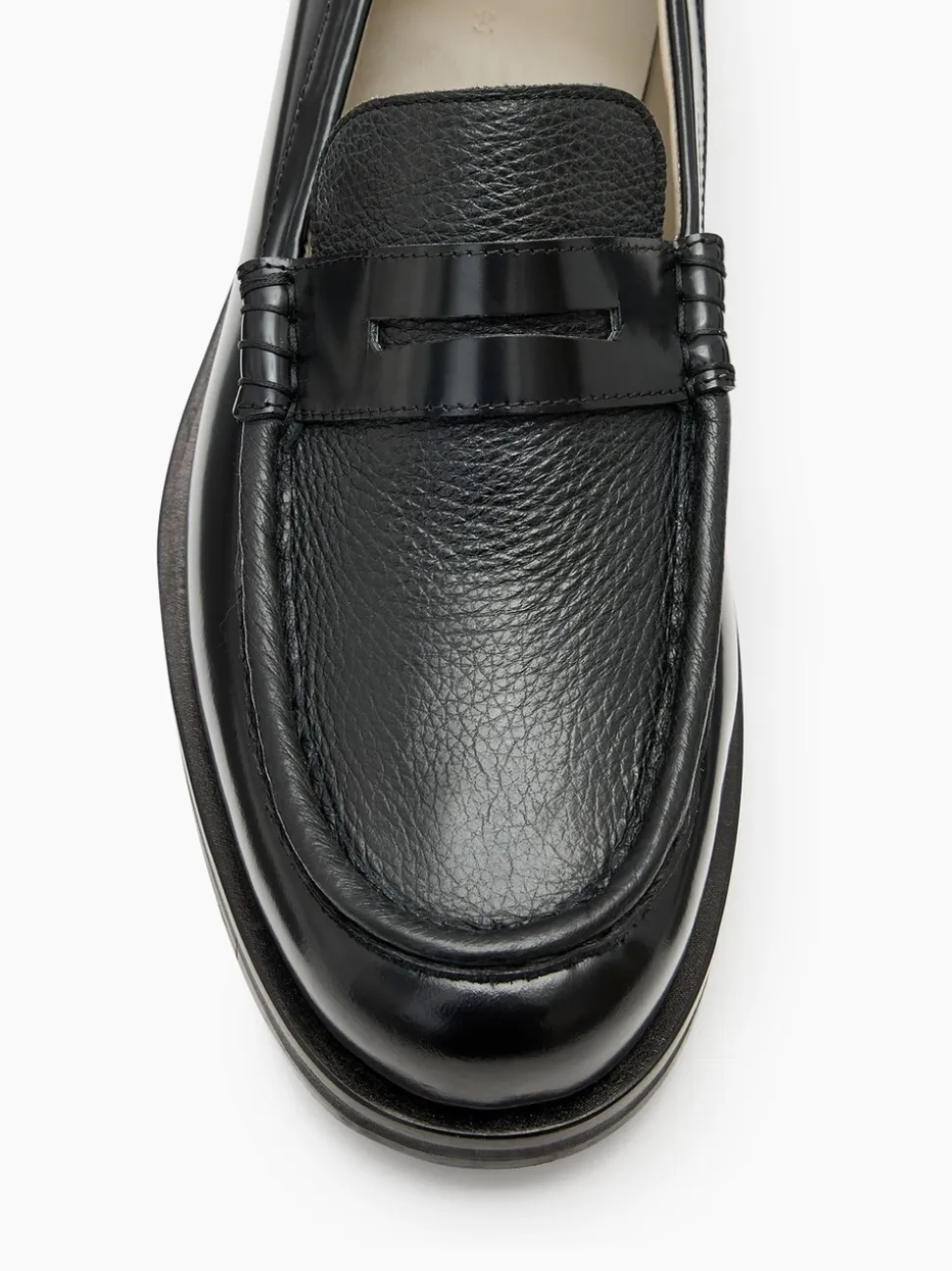 AllSaints Black Bloom 100% Leather Loafer
