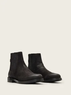 AllSaints Black Bloom Chelsea Boots