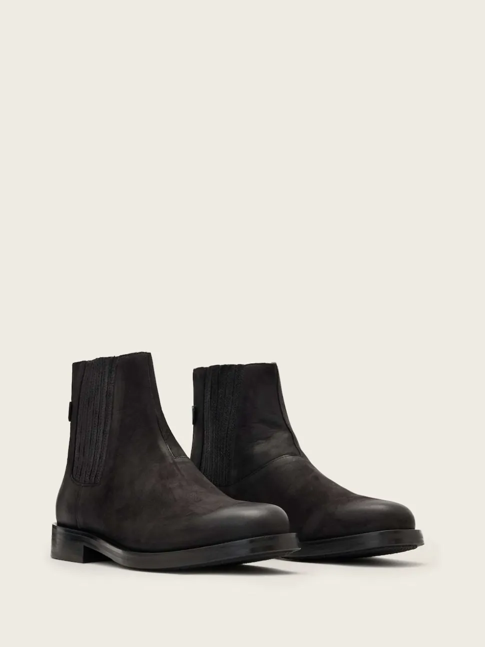 AllSaints Black Bloom Chelsea Boots