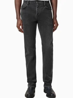 AllSaints Black Chrome Iggy Washed Black Slim Fit Jeans