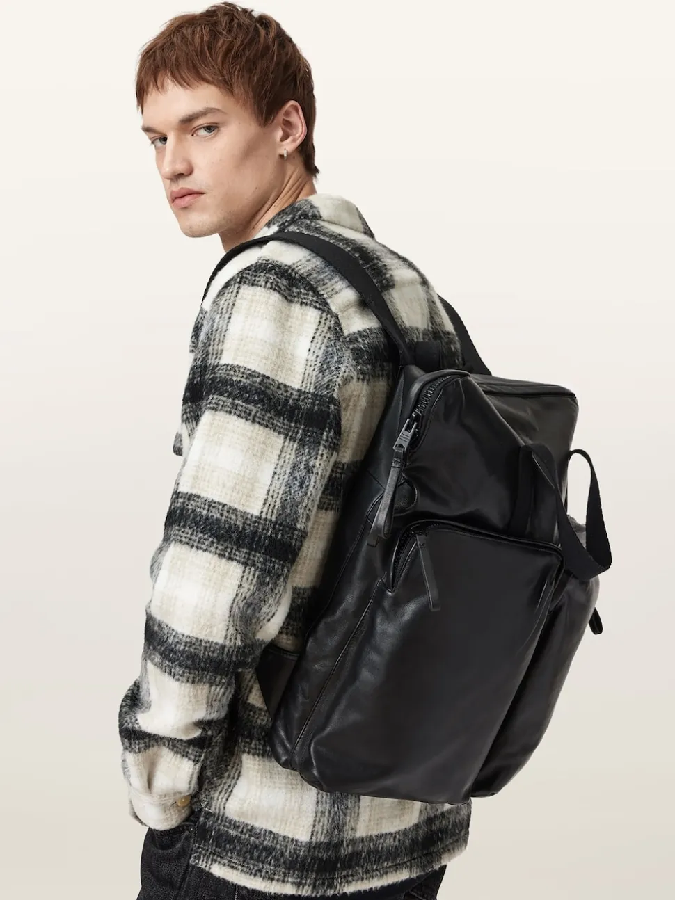 AllSaints Black Haven Force Backpack