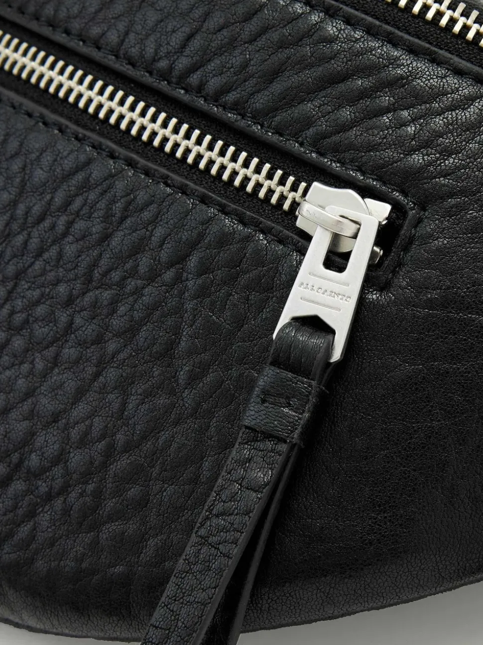 AllSaints Black Itoko Leather Bumbag