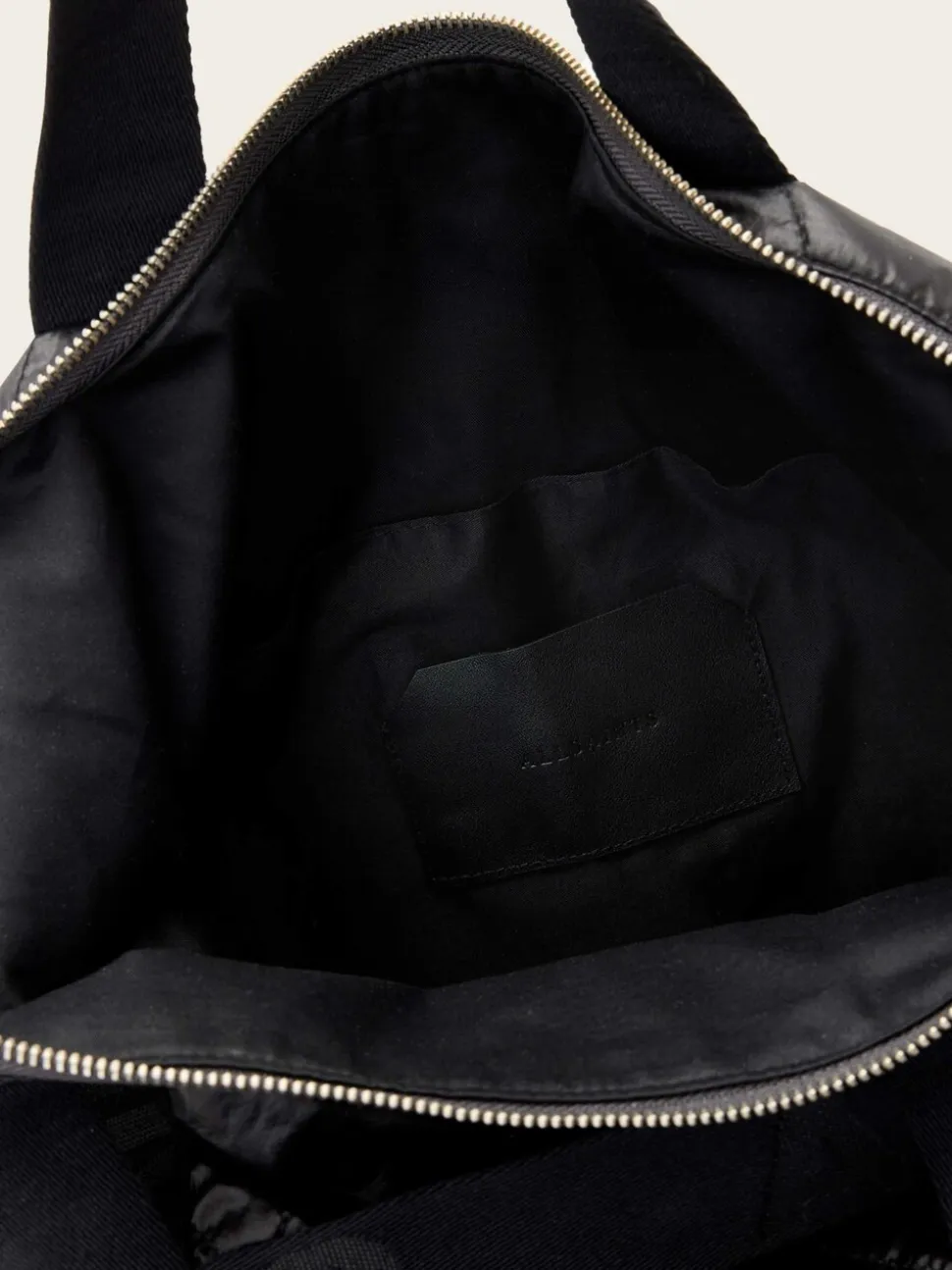 AllSaints Black Kei Quilt Backpack