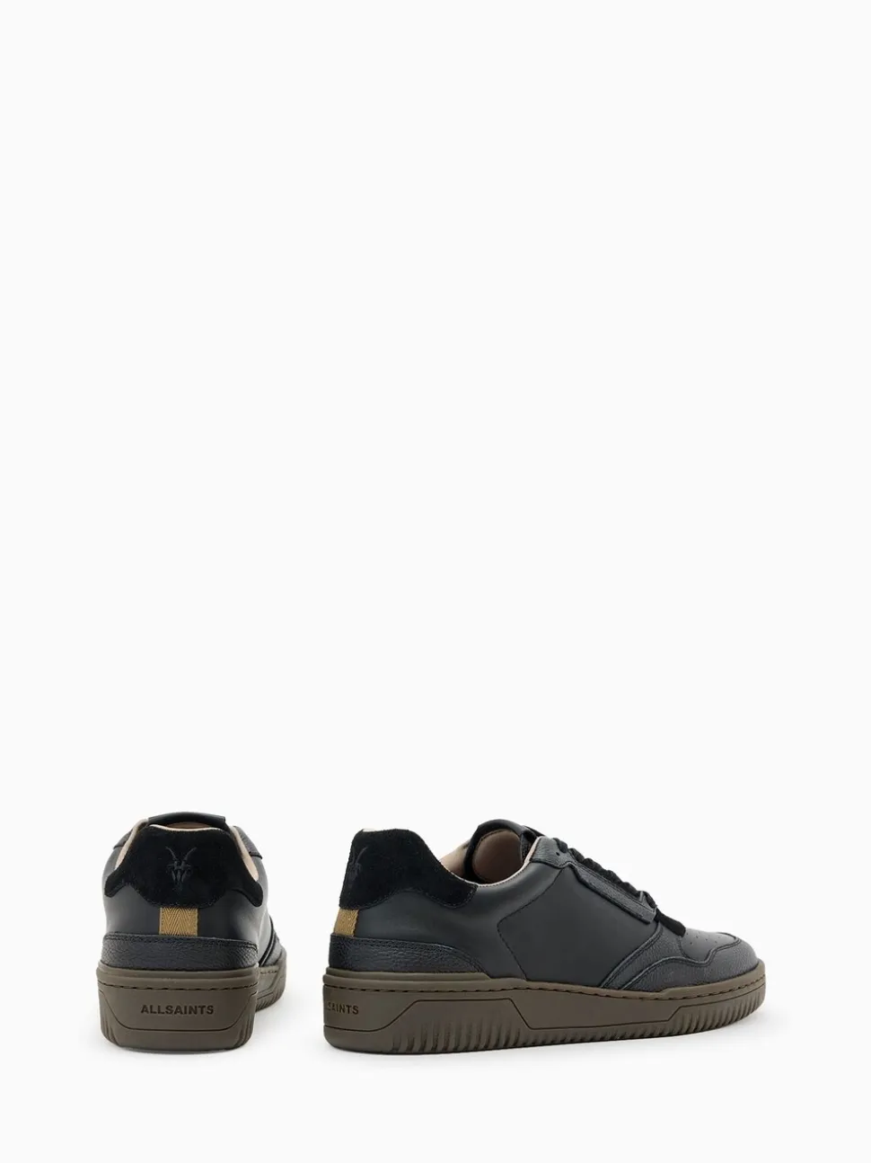 AllSaints Black Regan Low Shoes