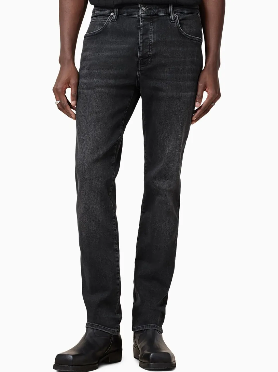 AllSaints Black Sid Blue Skinny Jeans