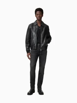 AllSaints Black Sid Blue Skinny Jeans