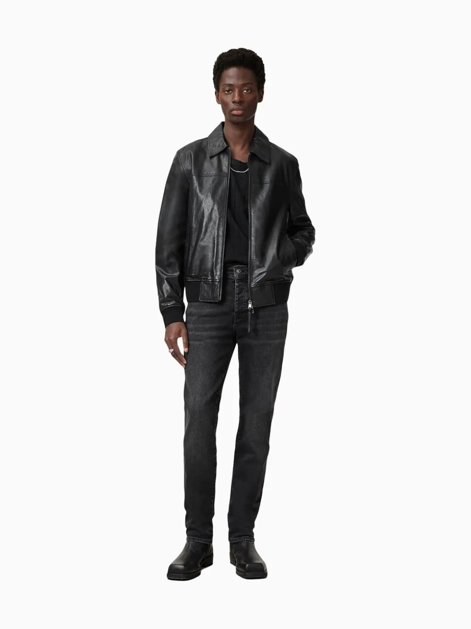 AllSaints Black Sid Blue Skinny Jeans