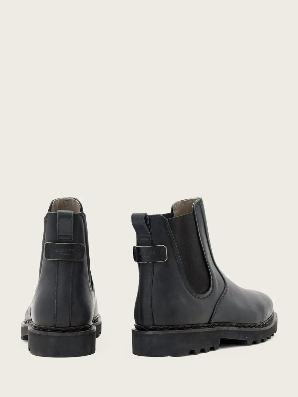 AllSaints Black Skiff Chelsea Boots