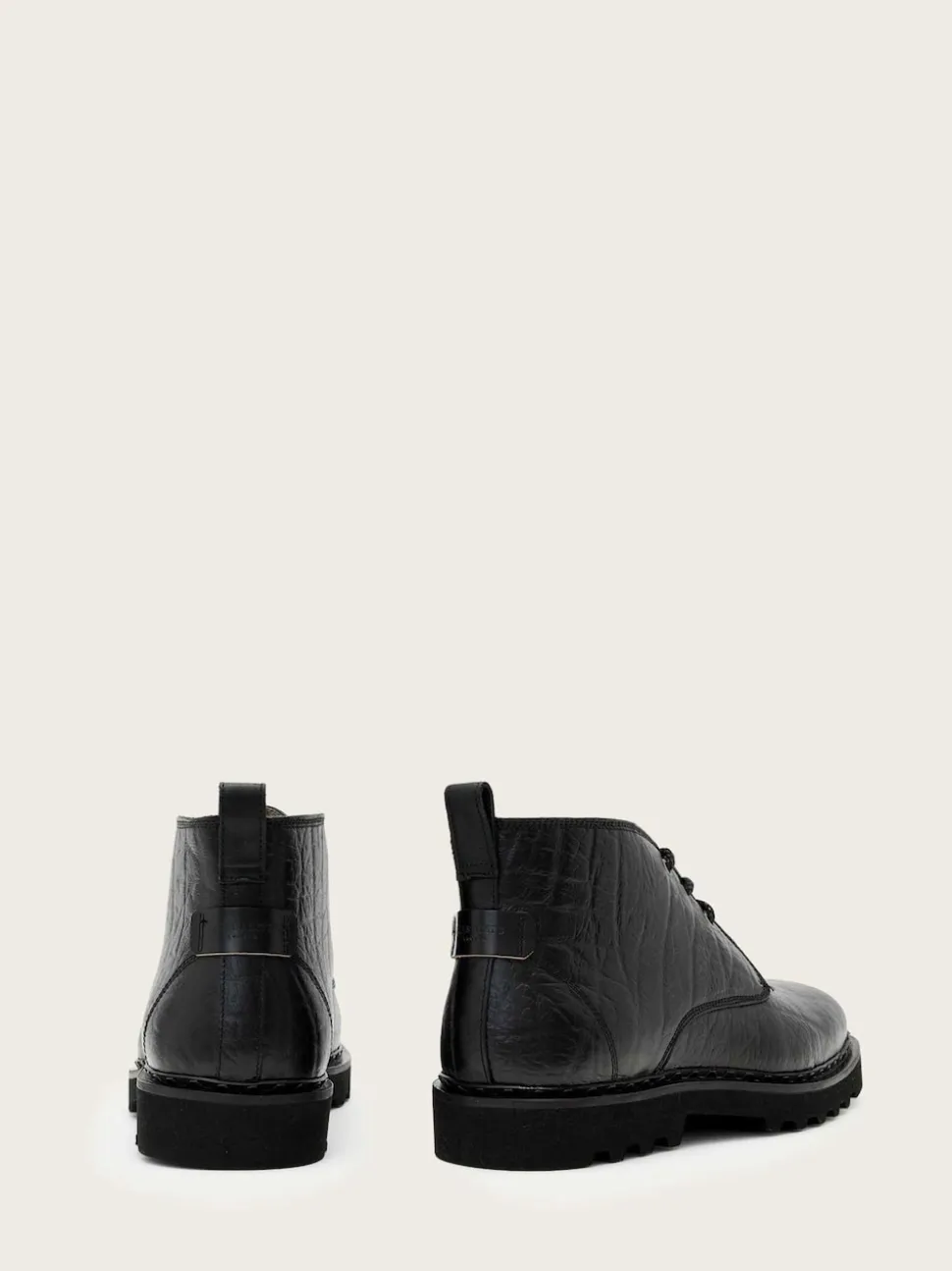AllSaints Black Skiff Mid Boots