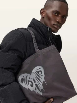 AllSaints Black Tripp Tote Bag
