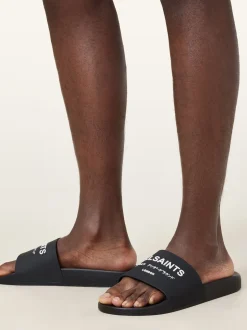 AllSaints Black Underground Sliders