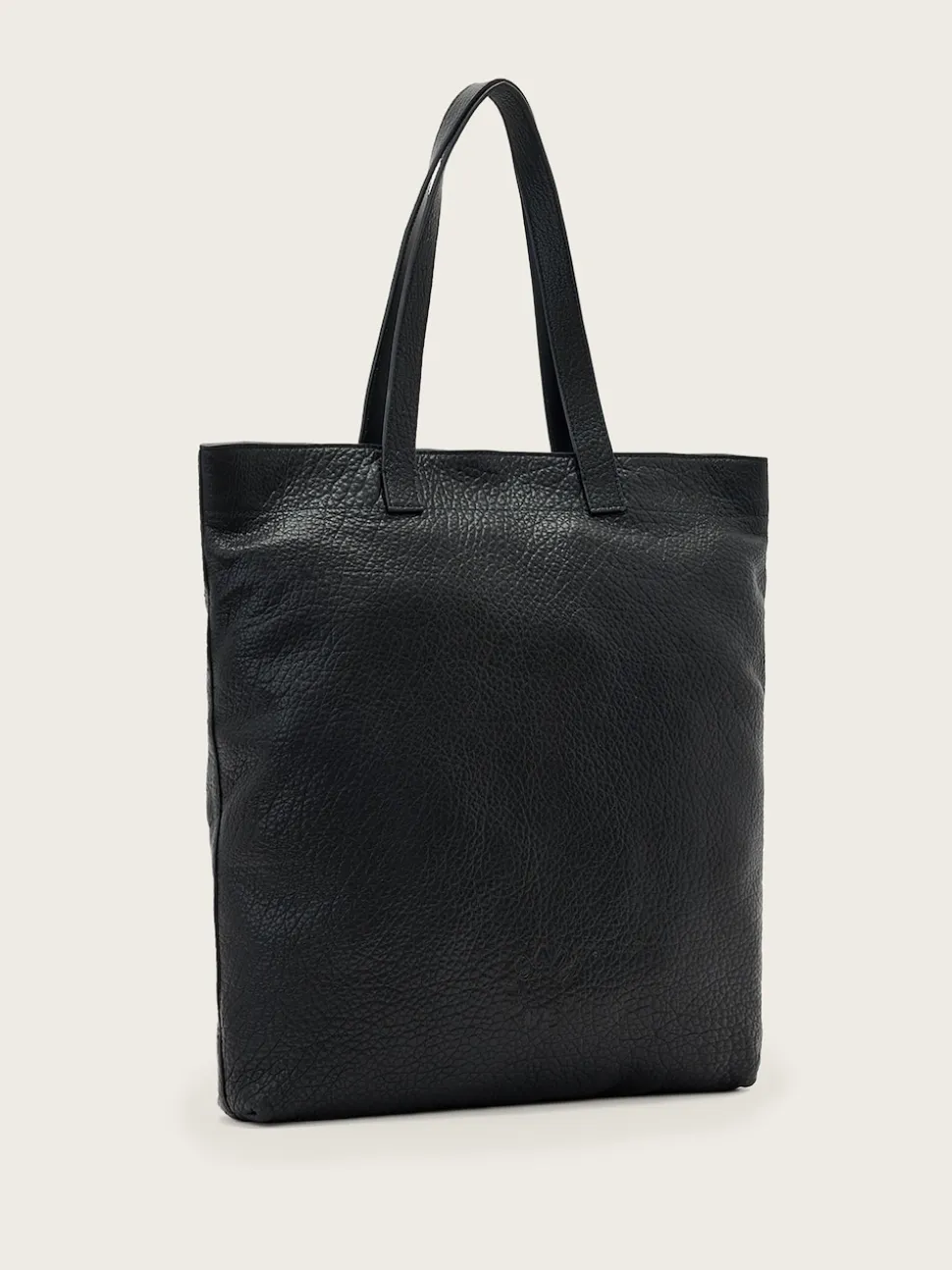 AllSaints Black Yuto Leather Tote