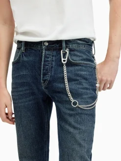 AllSaints Blue Iggy Black Slim Fit Jeans
