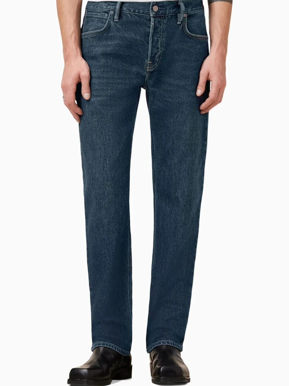 AllSaints Blue Iggy Washed Black Slim Fit Jeans
