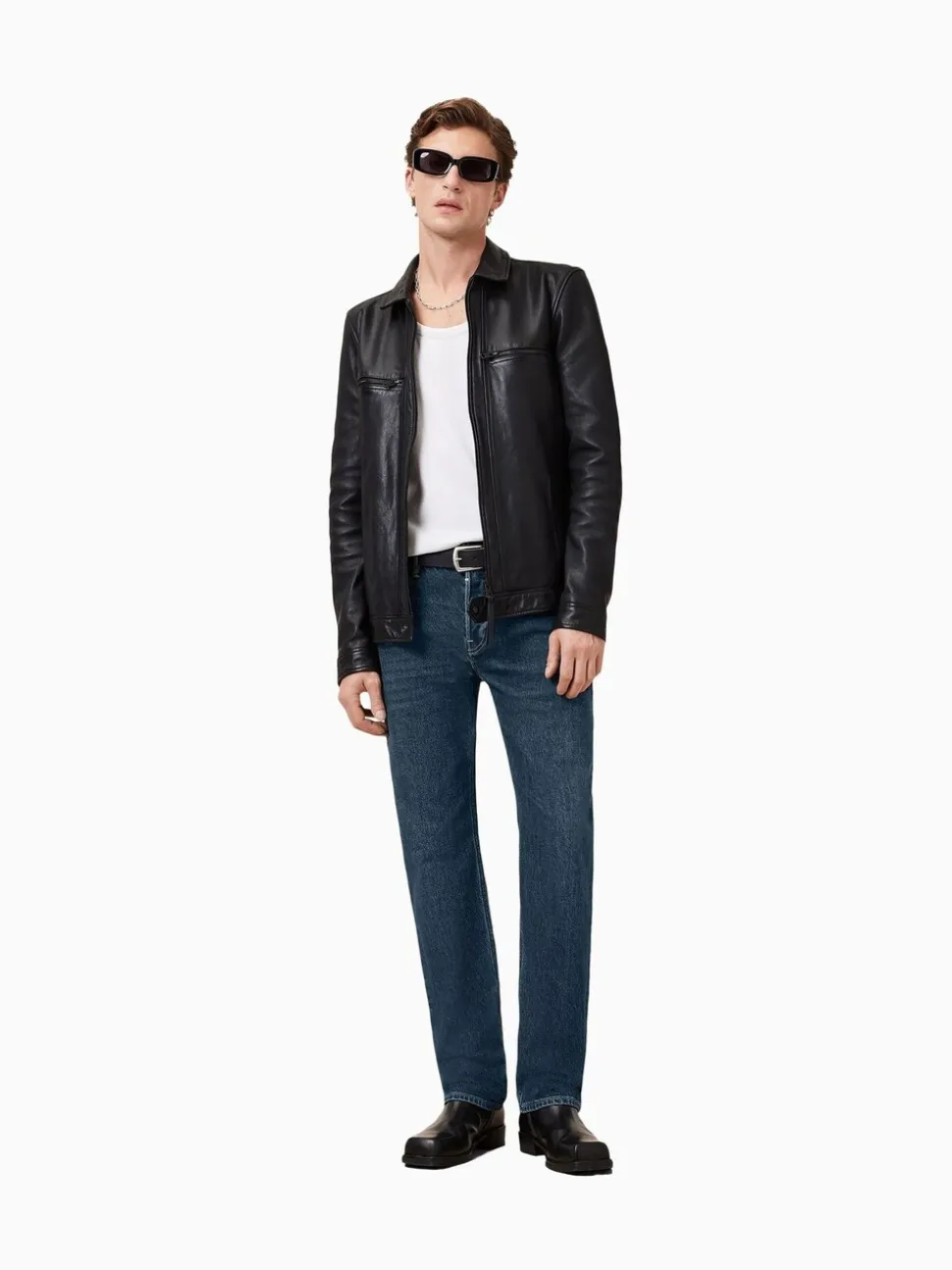 AllSaints Blue Iggy Washed Black Slim Fit Jeans