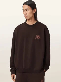 AllSaints Brown Icon Crew Neck Sweatshirt