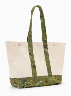 AllSaints Cream Jett Beach Tote Bag