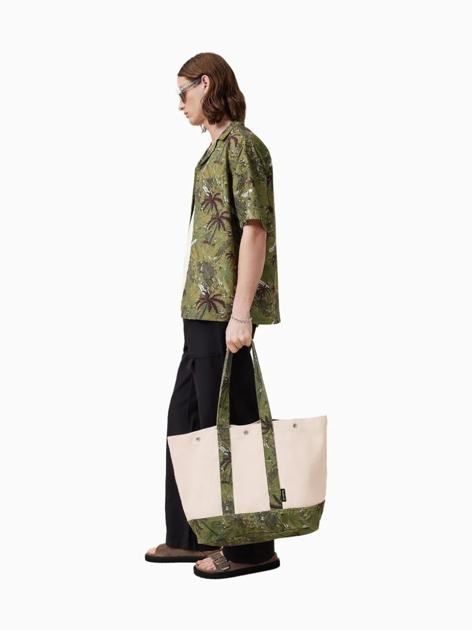 AllSaints Cream Jett Beach Tote Bag