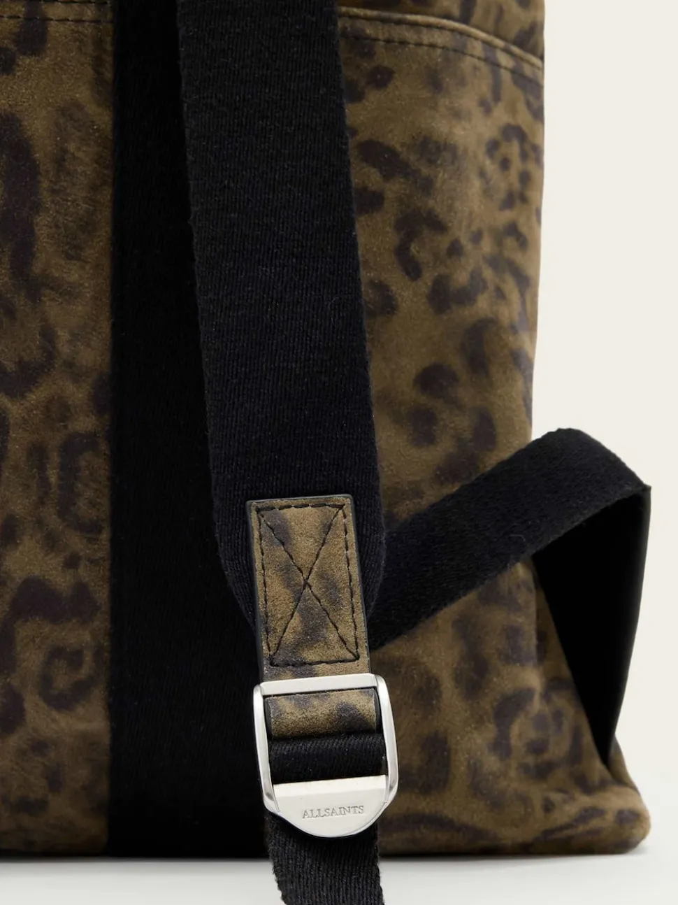 AllSaints Green Kei Leopd Backpack