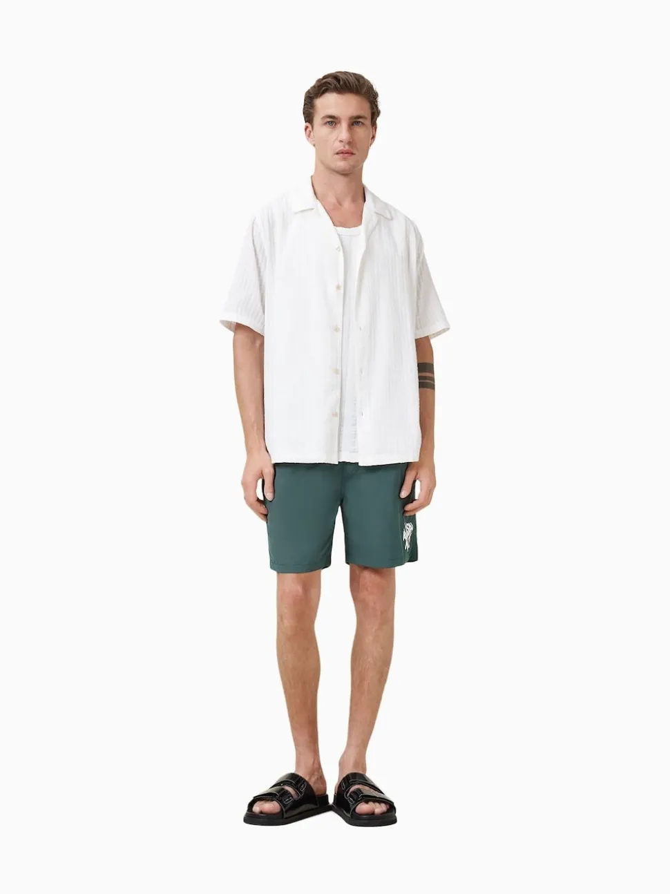 AllSaints Green Orlando Swim Shorts