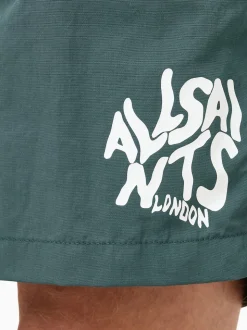 AllSaints Green Orlando Swim Shorts