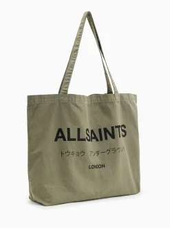 AllSaints Green Underground Tote Bag