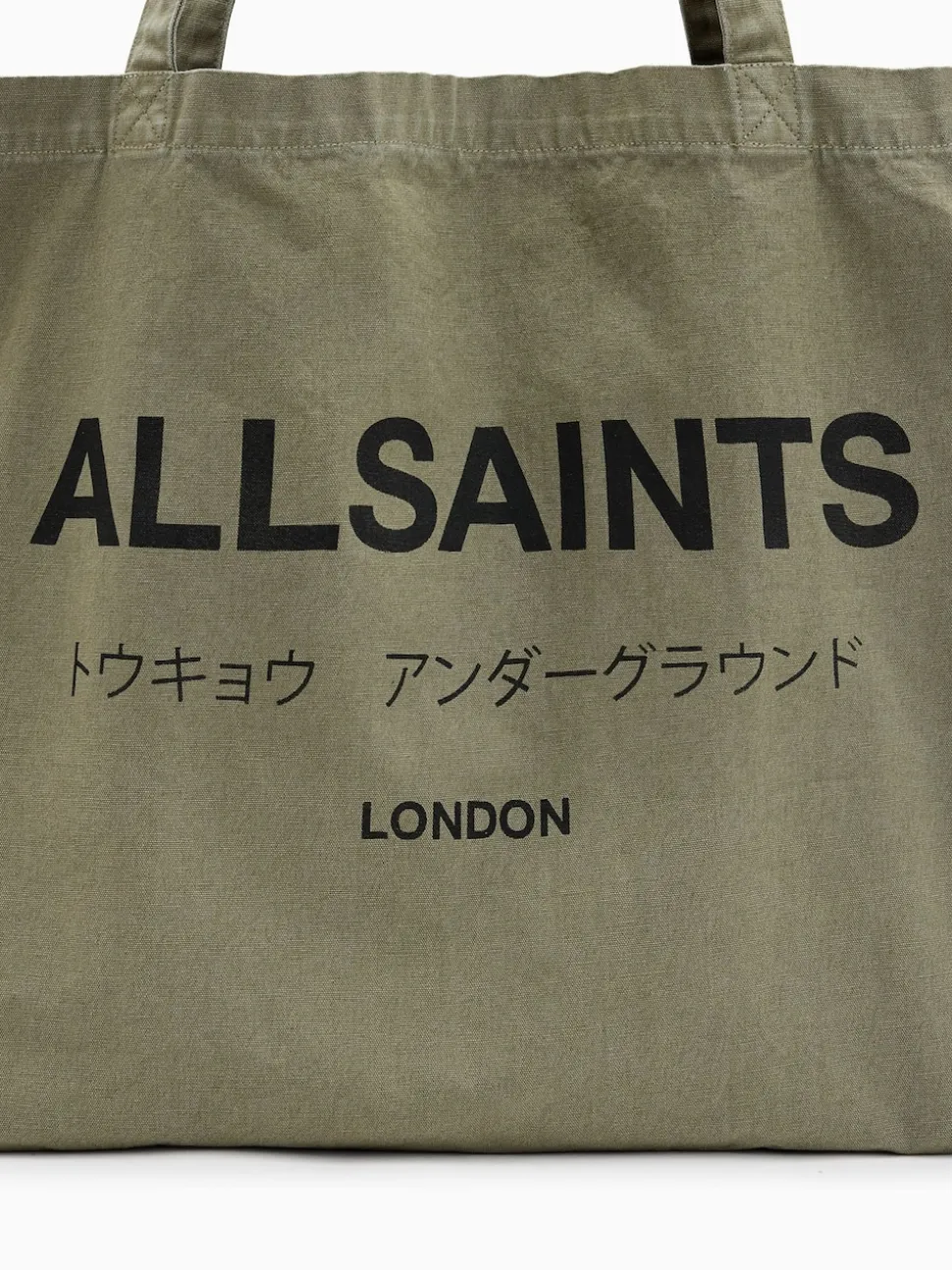 AllSaints Green Underground Tote Bag