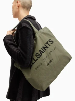 AllSaints Green Underground Tote Bag