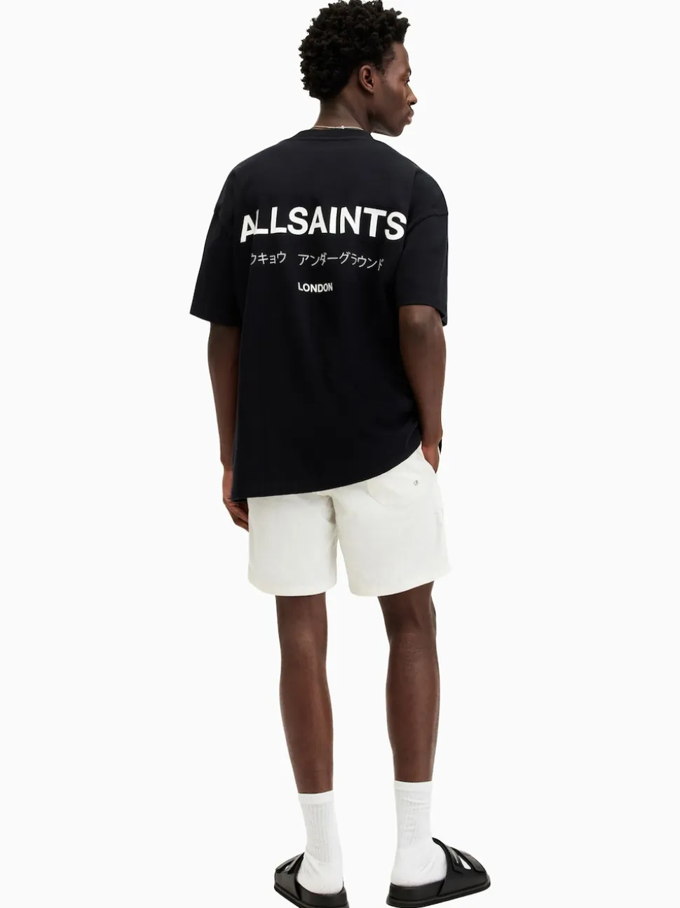 AllSaints Green Underground Swim Shorts